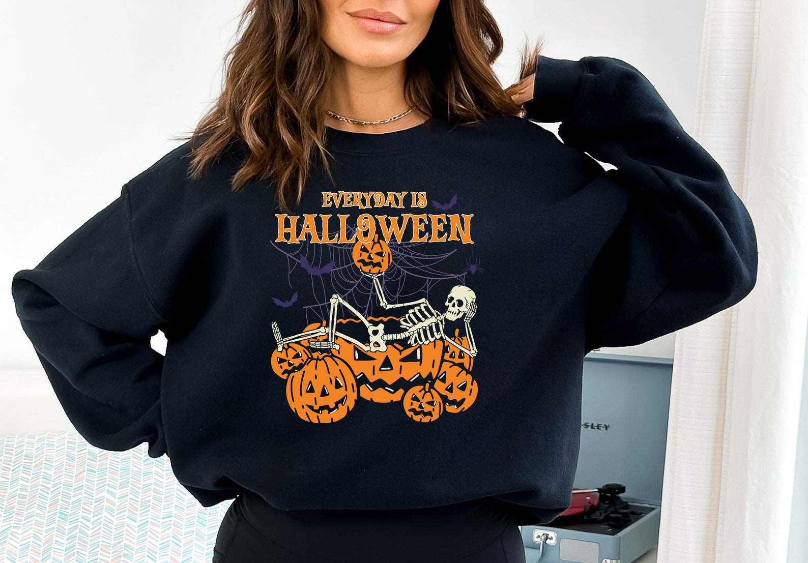 Funny Halloween Sweatshirt, Women Halloween Shirt,Halloween Gift, 2D Crewneck Sweatshirt All Over Print Sweatshirt For Women Sweatshirt For Men