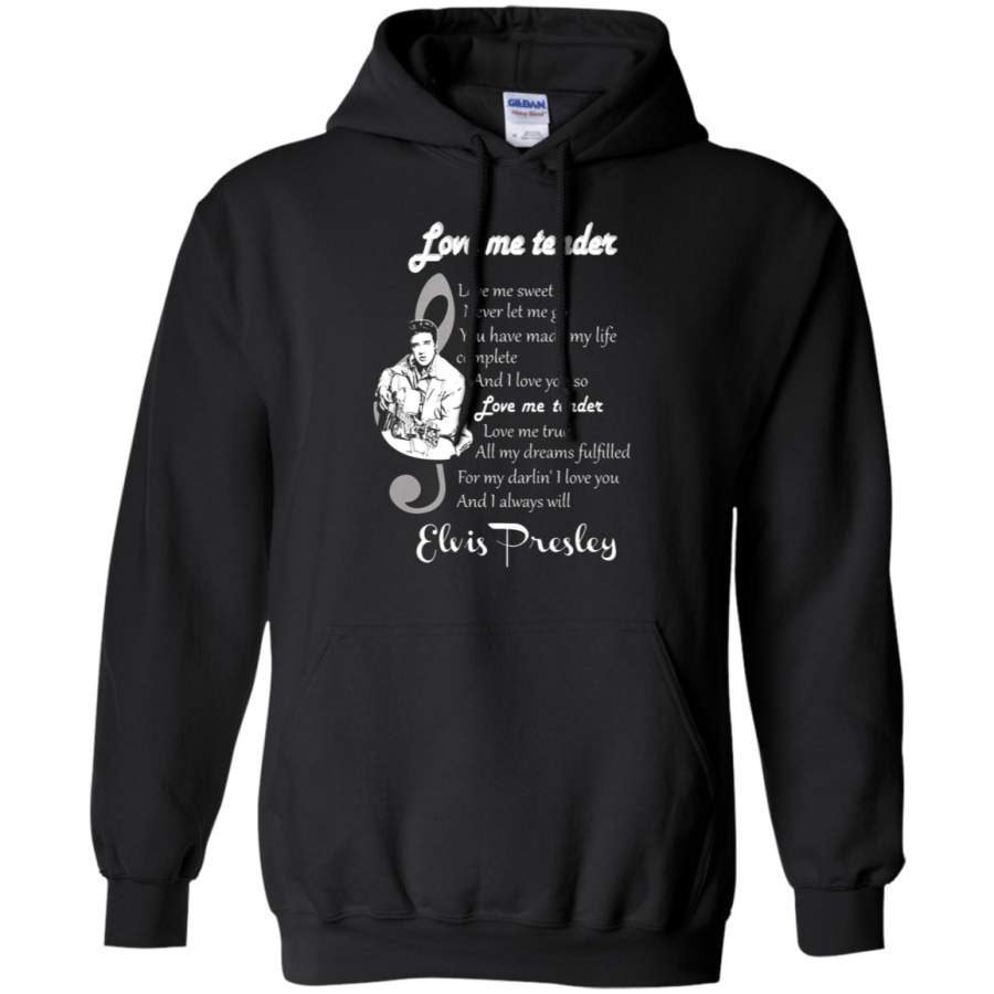 AGR Love Me Tender Elvis Presley Song Lyrics Hoodie