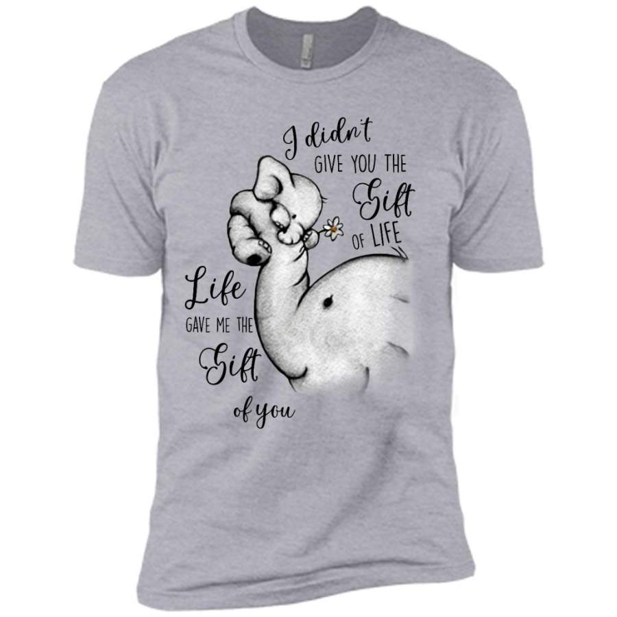 I Didn’t Give You The Gift Of Life Life Gave Me The Gift Of You, Elephant Design, Mother’s Day Gift – Canvas Unisex USA Shirt