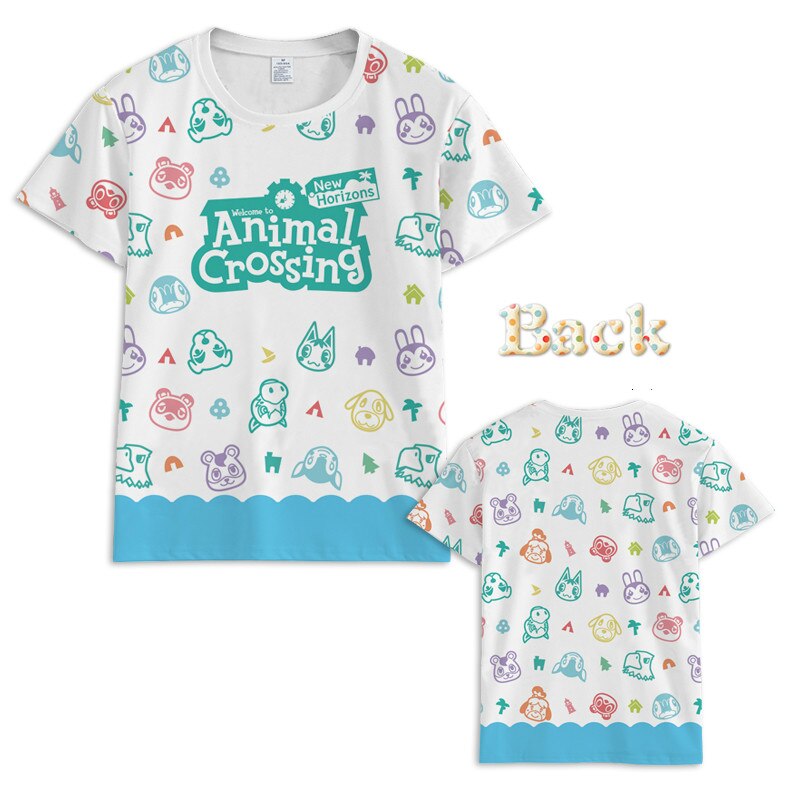 Animal Crossing:New Horizons Short Sleeve Cosplay Tom Nook T-shirt Cosplay Top Costume Timmy Tommy Prop