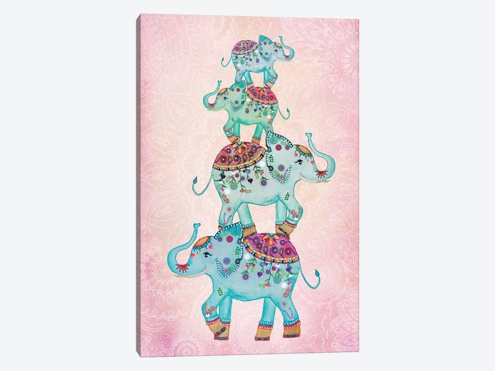 Lucky Elephants Canvas Poster 8″x12″ 12×18″ 18″x26″ 24″x36″ 30″x45″