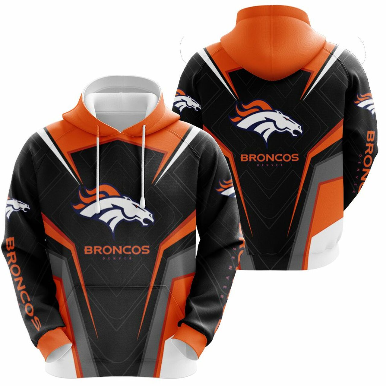 Denver Broncos Hoddie All Printed 3D T Shirt Hoodie Sweater Jersey Hoodie Model 1070