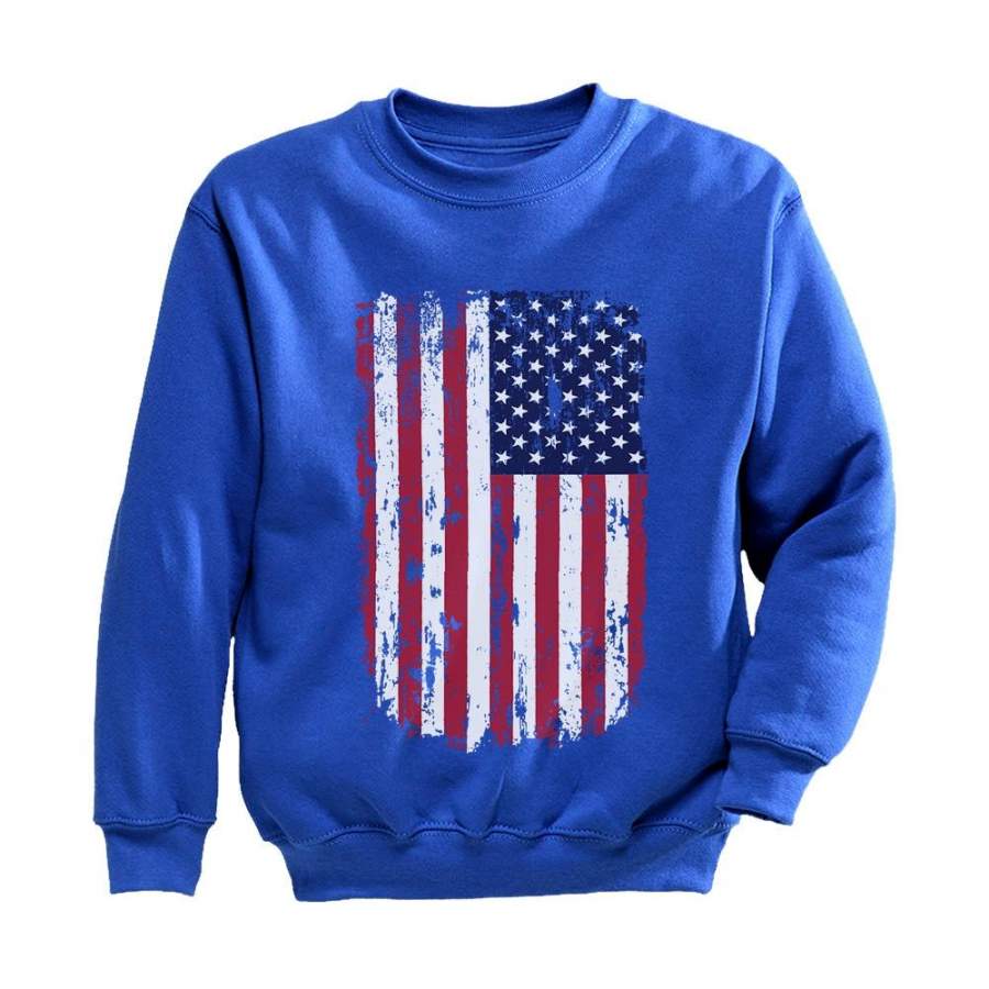 USA Vintage Flag 4th of July Patriotic Toddler/Kids Sweatshirt