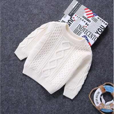 Sweater babi girls boys cotton Warm Pullovers plush inside sweaters girls Winter Autumn Knitted Loose jacket 1-12Y child tops alx