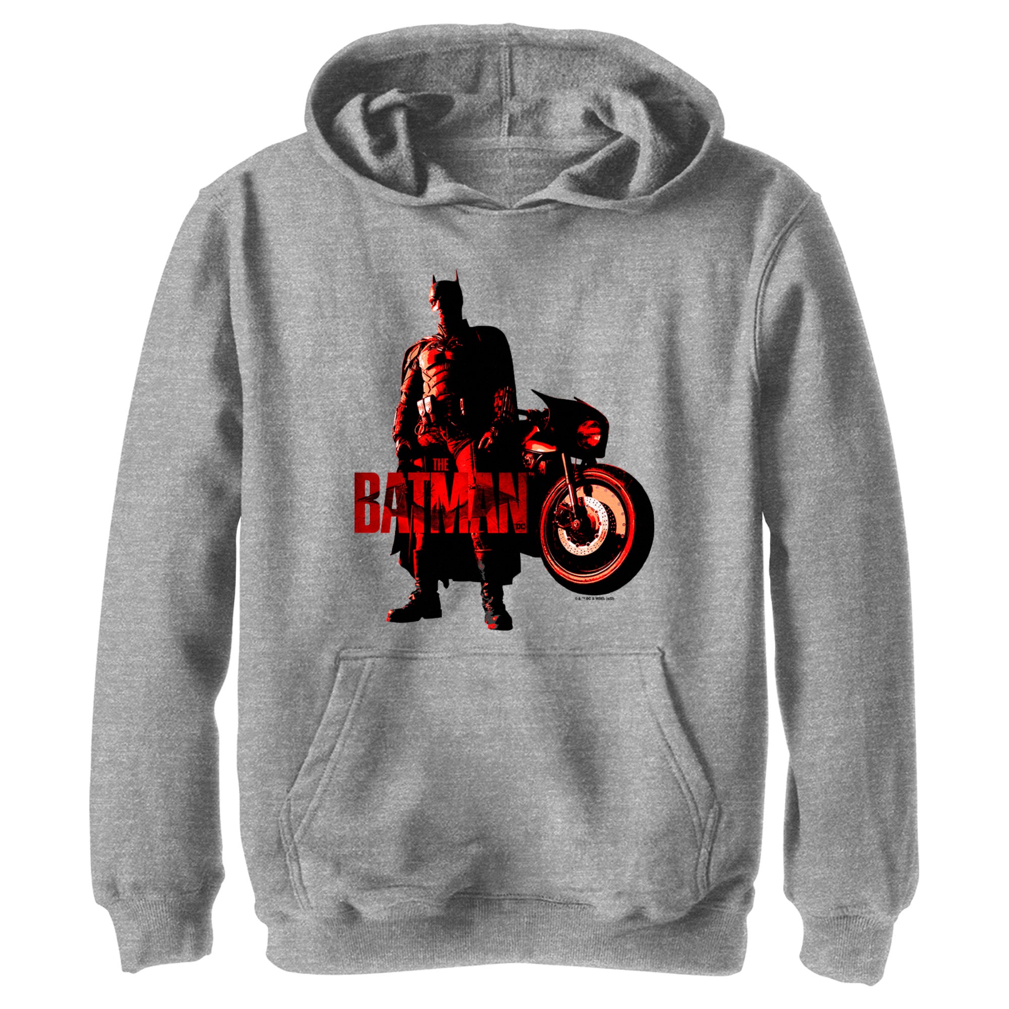 Boy’S The Batman Red Batcycle Pull Over Hoodie