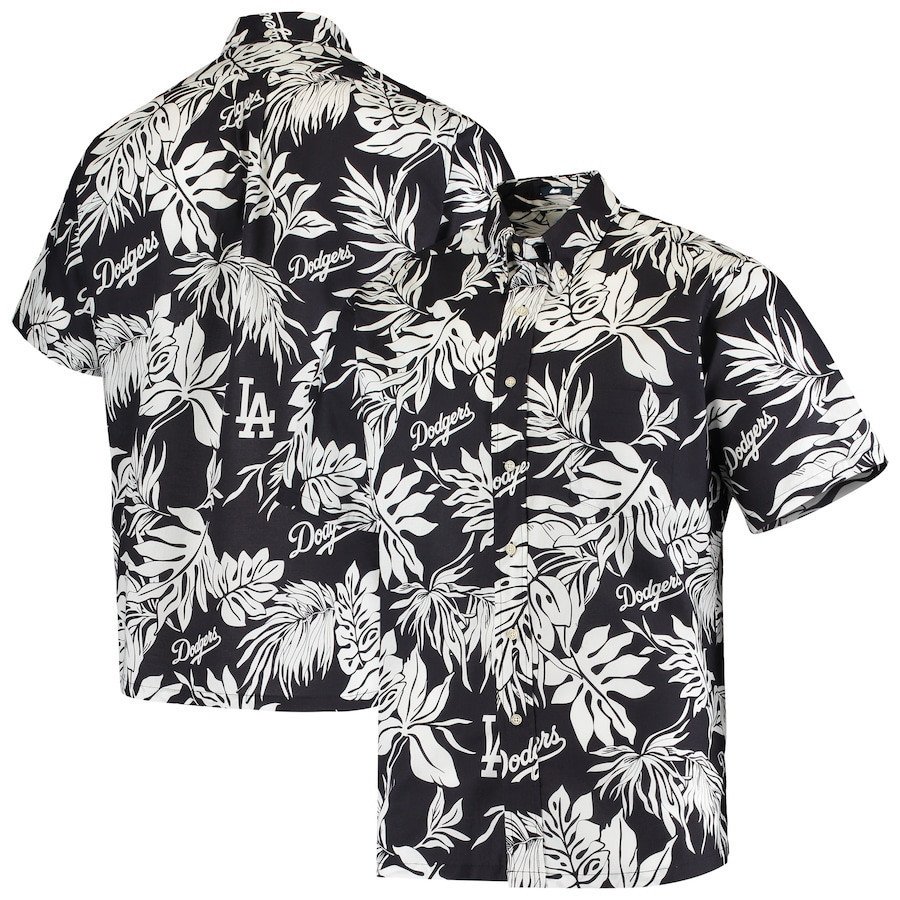 Los Angeles Dodgers Aloha Hawaii Shirt Black Ha67842