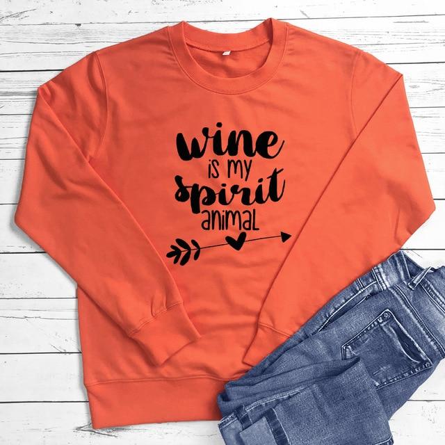 Wine Is My Spirit Animal Sweatshirt