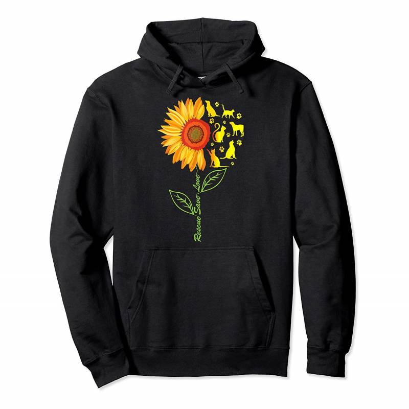 RESCUE SAVE LOVE PET Animal Shelter Sunflower Gift Pullover Hoodie, T-Shirt, Sweatshirt