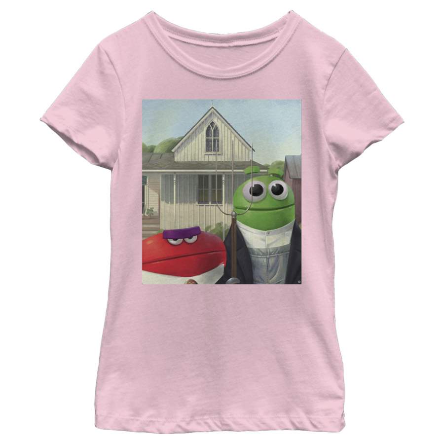 Ask the StoryBots Girl’s Boop & Beep American Gothic Portrait  T Shirt