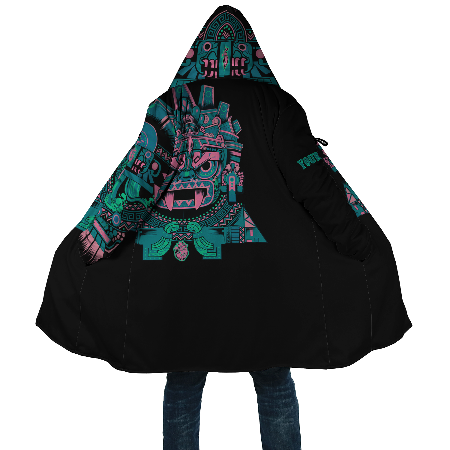 Aztec Tlaloc God Aztec Mexican Mural Art Customized 3D All Over Printed Cloak – Am Style Design