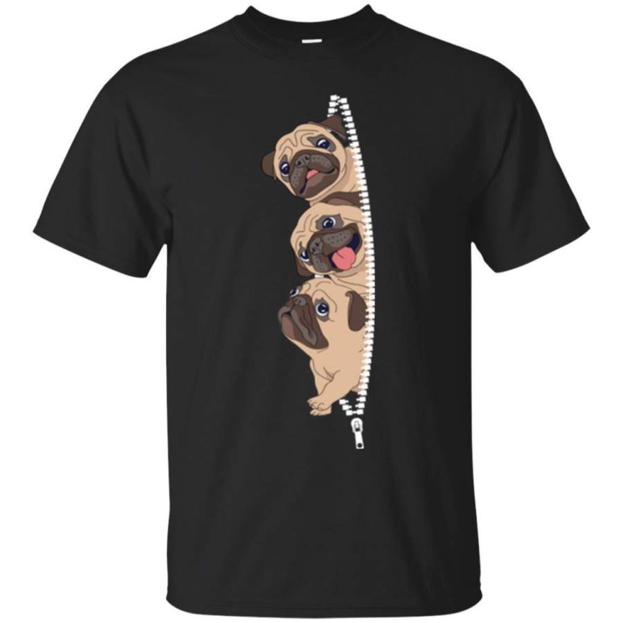 Sneaky Pug Dog Cute Animal Lovers Shirts