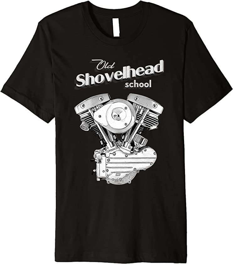 Vintage HD Shovelhead Motorcycle FLH Engine Motor Biker Premium T-Shirt