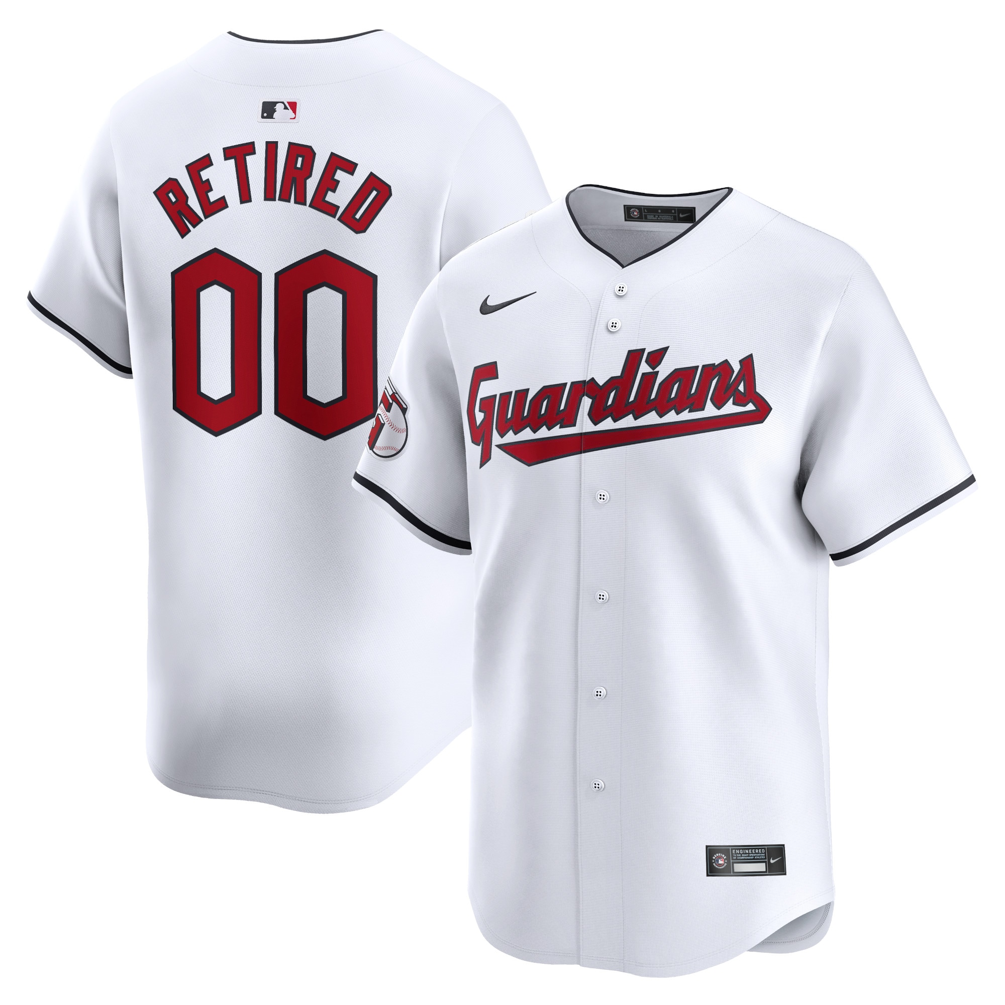 Cleveland Guardians Home Limited Pick-A-Player Retired Roster Jersey – White