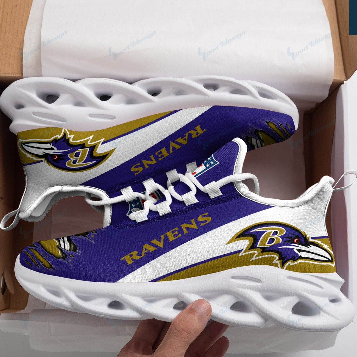 Baltimore Ravens Yezy Running Sneakers 908