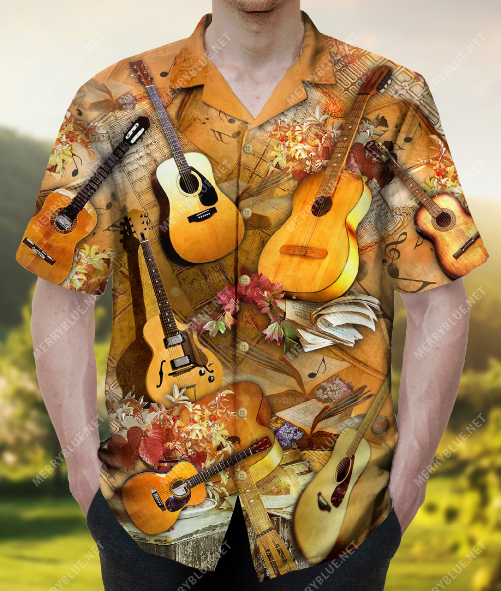 Born To Be A Guitarist Guitar Lover Unisex Hawaii Shirt Ha86867