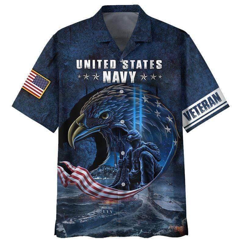 Us Navy Veteran Eagle Hawaiian Shirt | Unisex | Adult | Hw6693