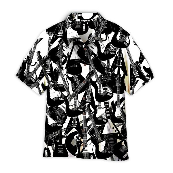 Black Guitar Hawaii Shirt For Men Women Ha62539