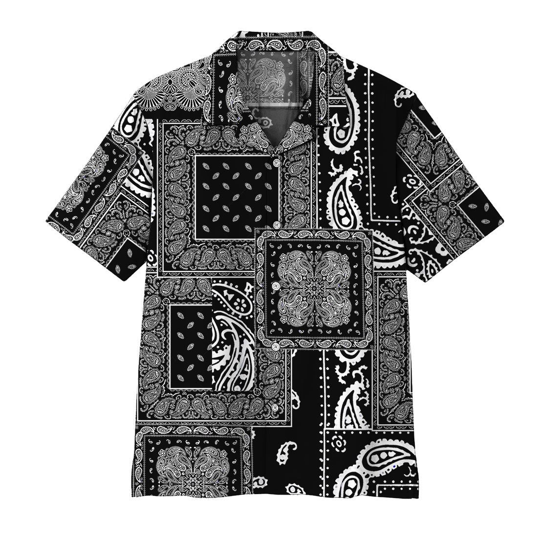 Gearhumans Black Multiple Paisley Bandanas Hawaiian Shirt Ha20660