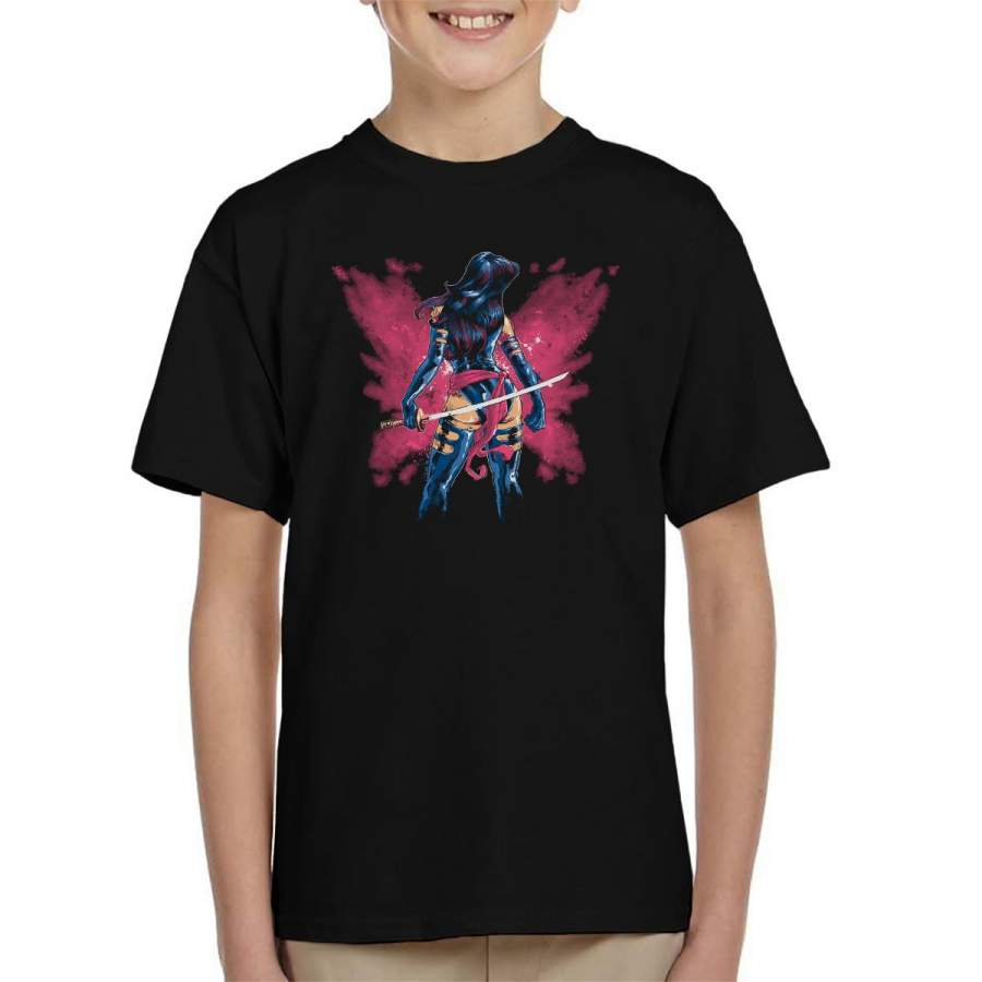 X Men Psylocke Butterfly Aura Kid’s T-Shirt