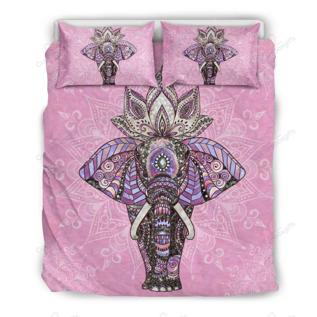 Lotus Mandala Elephant Vintage 3D Bedding Set Bedroom Decor