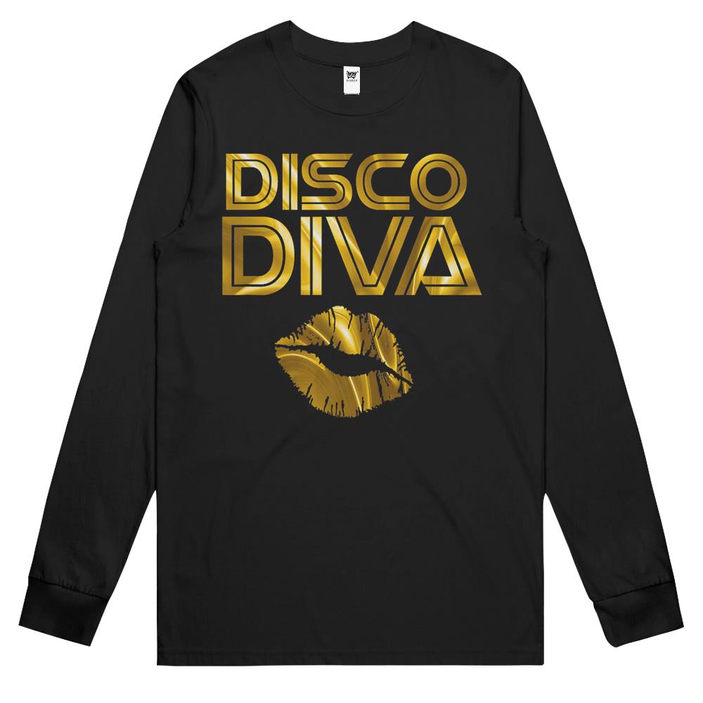 Disco Diva 60S 70S 80S Costume Party Wear Outfit Long Sleeve T Shirts