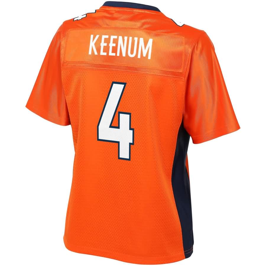 Case Keenum Denver Broncos NFL Pro Line Womens Team Color Jersey – Orange