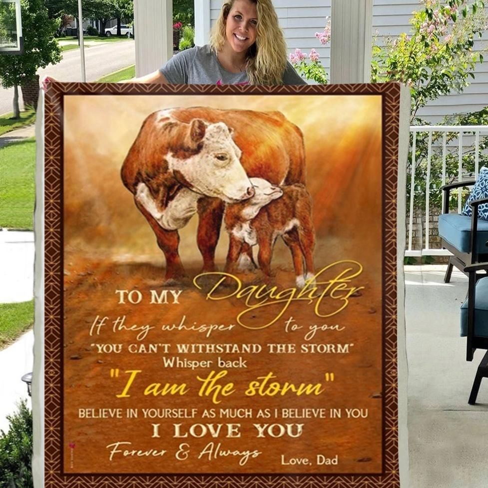 [Personalized Name]  I Am The Storm Fleece Blanket, Sherpa Blanket, Gift For Parent, Family Member, Friends Gift, Christmas Gift, Home Decor, Home Living