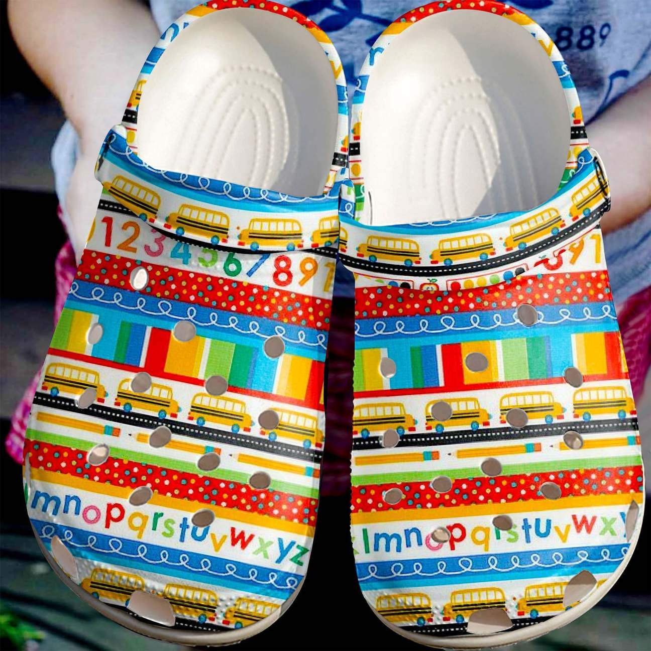 School Bus Driver Personalized Clog, Custom Name, Text Lovely School Bus Driver, Fashion Style For Women, Men, Kid, Print 3D