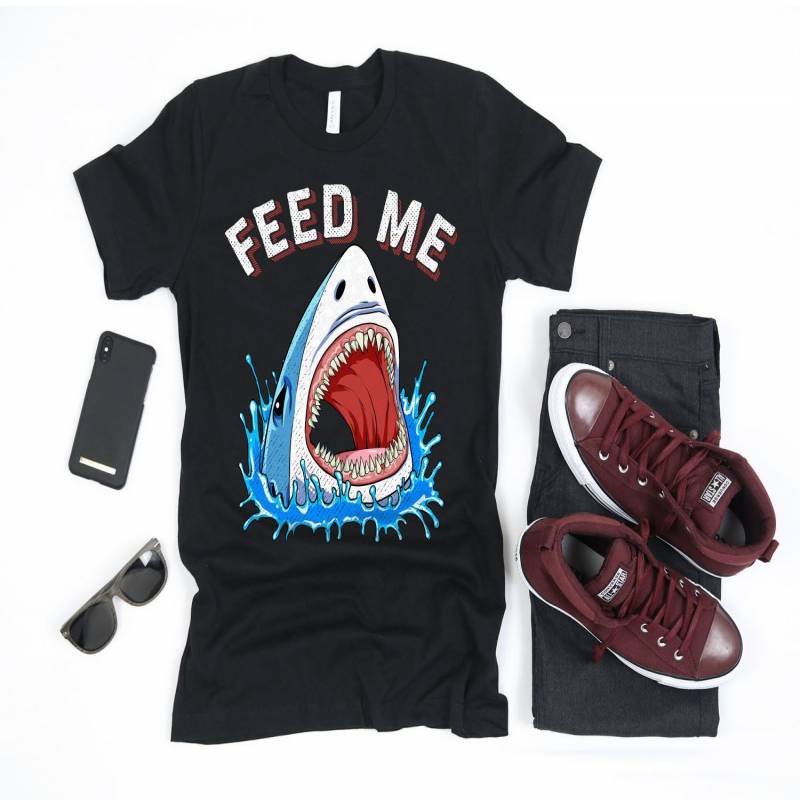 Crushtee Feed Me Shark Shirt Shark Gifts Funny Sharks Shark Tshirt Jawsome Shirt Shark Lover Gift Cute Shark Shirt Tank Top Hoodie Long Sleeve Hoodie