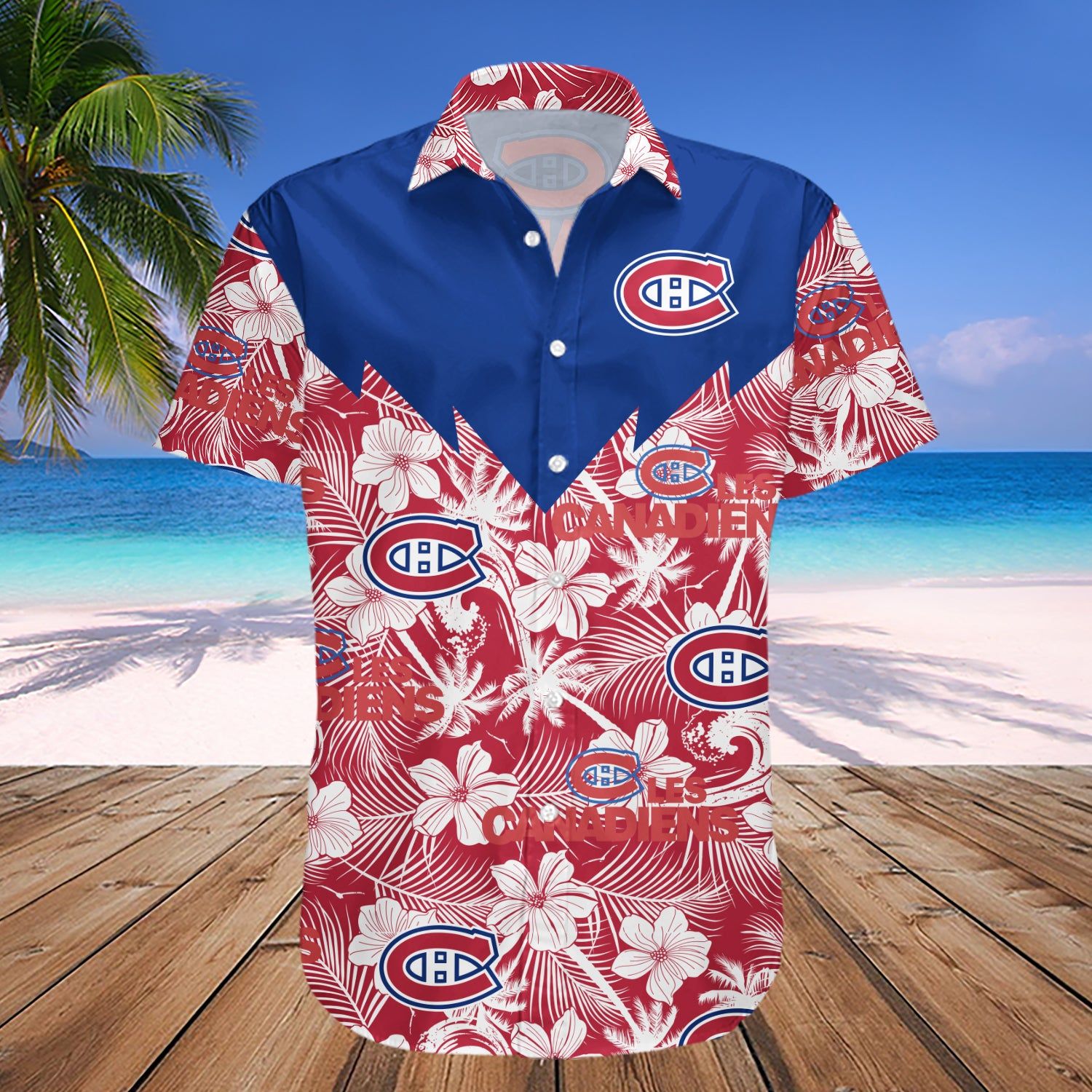 Montreal Canadiens Hawaii Shirt Tropical Seamless- Nhl