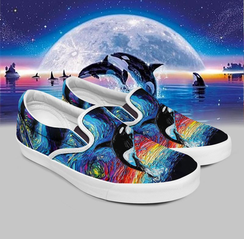 Killer Whale Painting Limited Edition Slip On Shoes