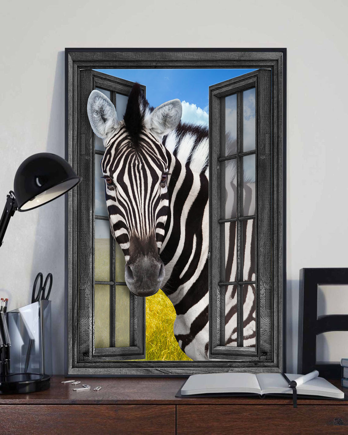 Zebra 3D Wall Art Painting Art Wild Animals Home Decoration Gift For Friend No Frame