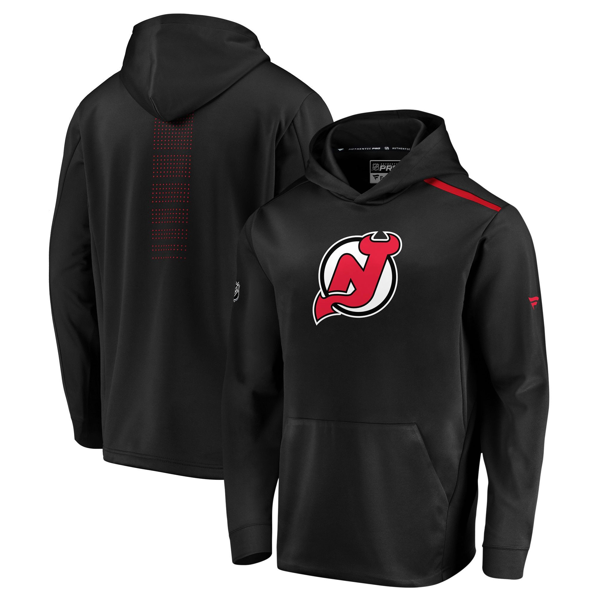 Men’S Fanatics Branded Black New Jersey Devils Authentic Pro Rinkside Pullover Hoodie