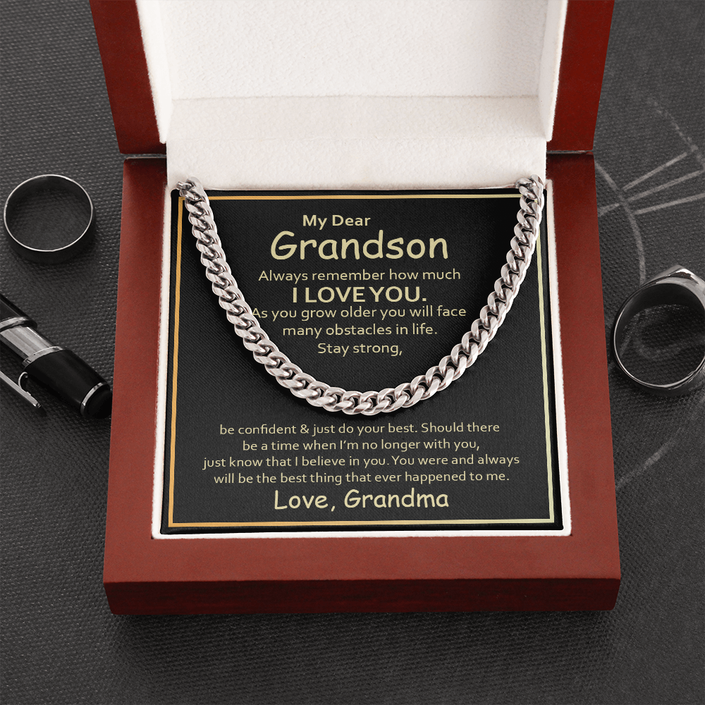 (Almost Gone) Gift For Grandson  – Cuban Link Chain Necklace – Trending Now