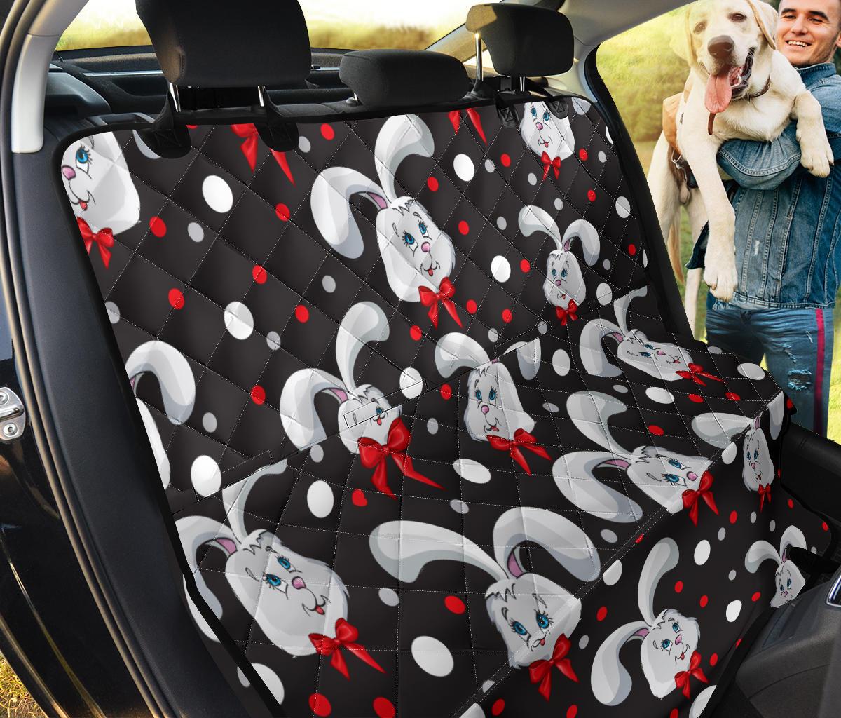 Rabbit Pattern Print Design Rb012 Rear Dog  Seat Cover