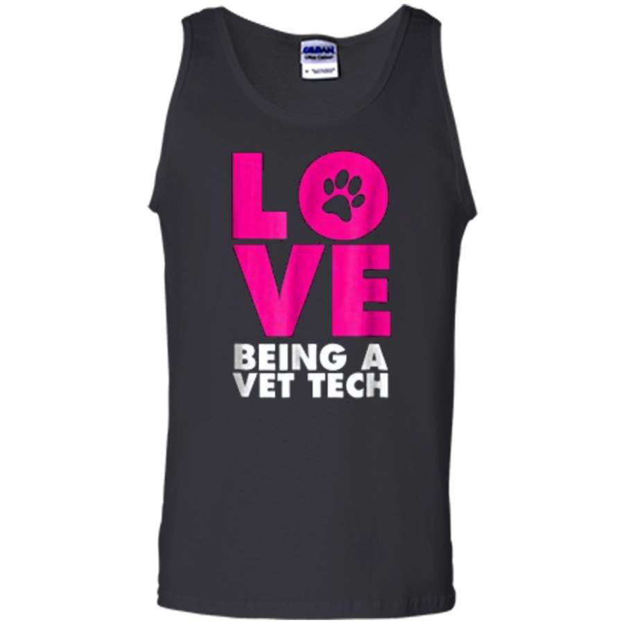 Animal Lovers Paw Print Vet Tech T-Shirt Tank Top