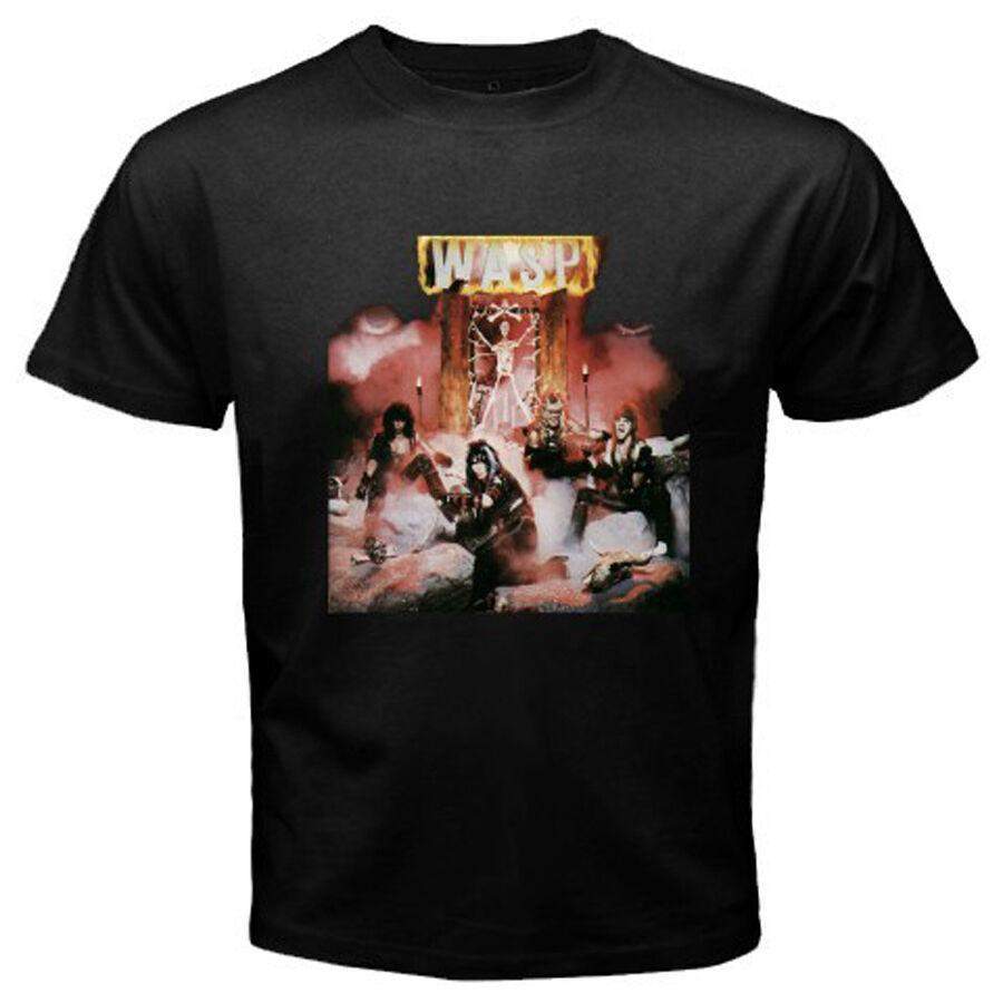 WASP Metal Rock Band Legend Men’s Black T-Shirt