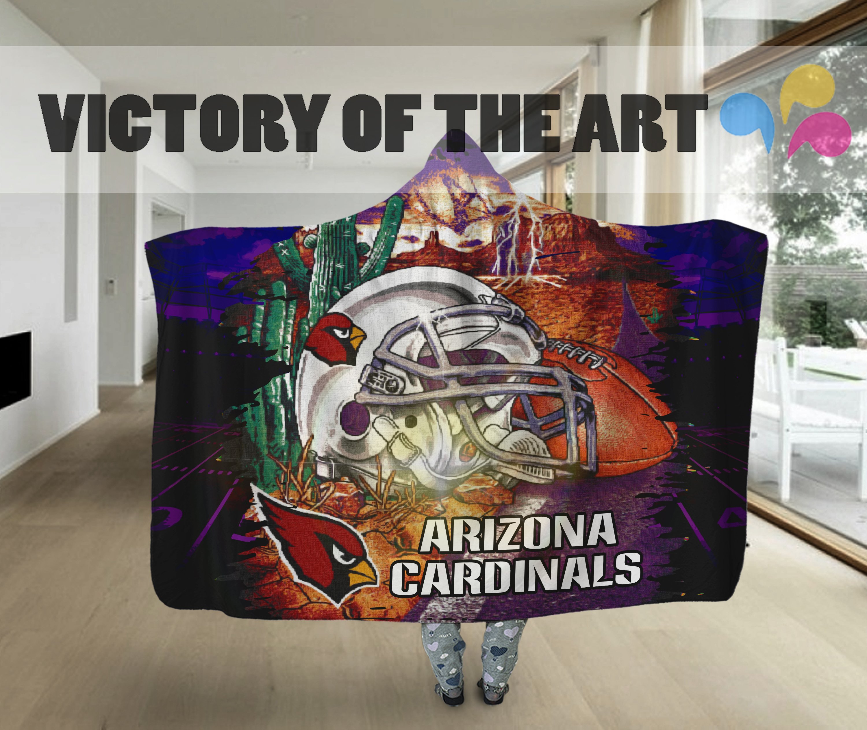 Special Edition Arizona Cardinals Home Field Advantage Hooded Blanket