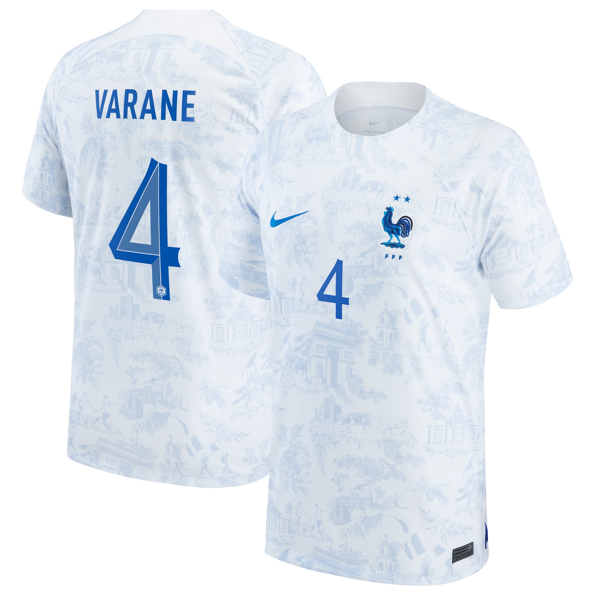 Raphael Varane France National Team 2022/23 Replica Away Jersey – White