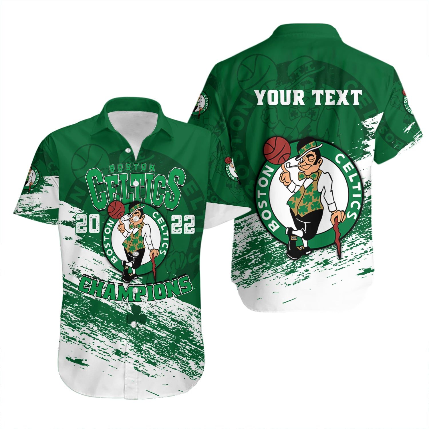 Boston Celtics Champions Hawaiian Shirt Grunge Style Hot Trending – NBA