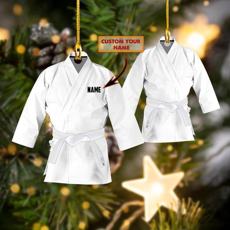 Personalized Karate Belt Color Custom Shaped Ornament