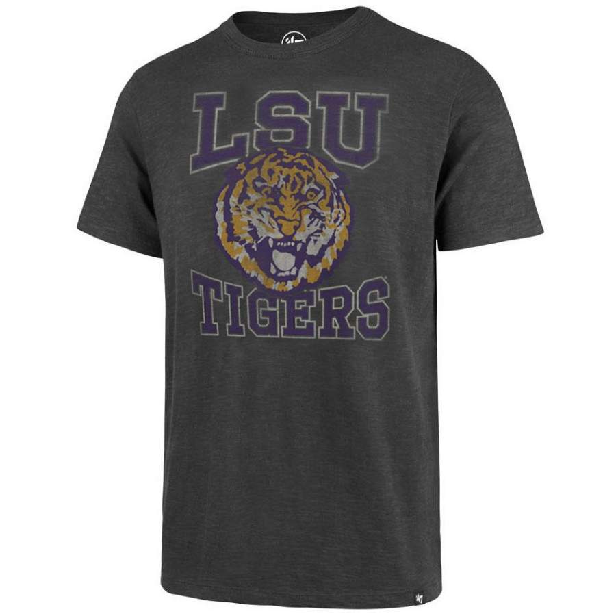 47 Brand LSU Tigers Round Vault Scrum T-shirt – Charcoal