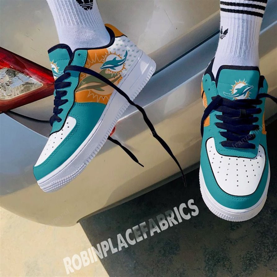 Miami Dolphins 06 Sneakers Football Air Force 1 Shoes