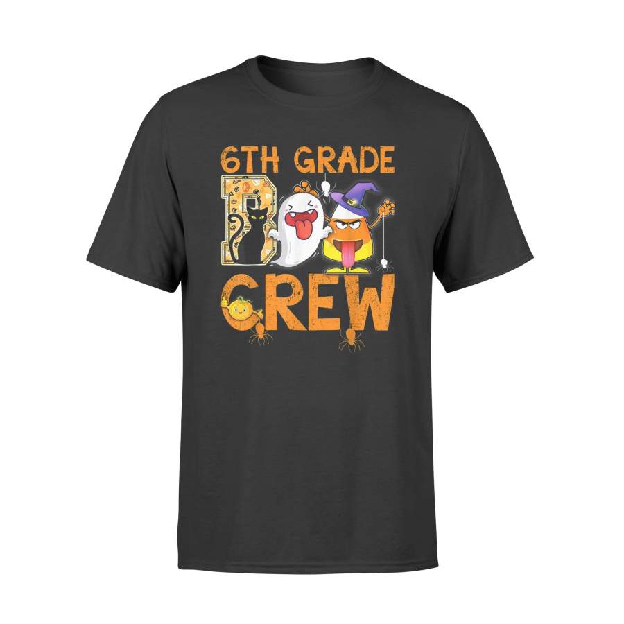 YOLOstuff Black Cat Pumpkin Candy Ghost 6th Grade BOO Crew T-shirt