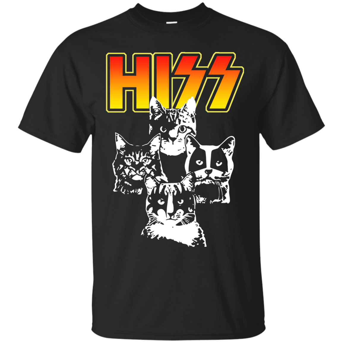 Hiss Kiss Cats Kittens Rock shirt