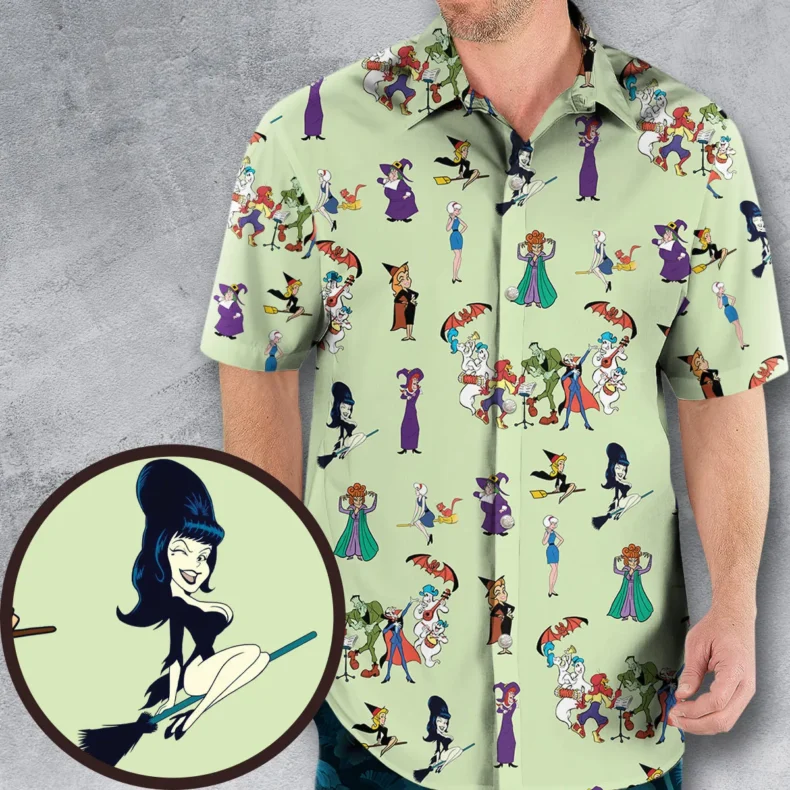 Witches Cartoon Characters Hawaiian Shirt