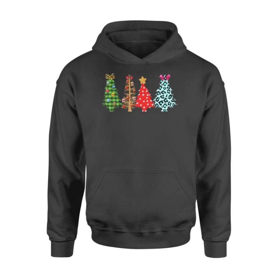 Christmas Trees Leopard Polka Dot Printed For Xmas – Standard Hoodie