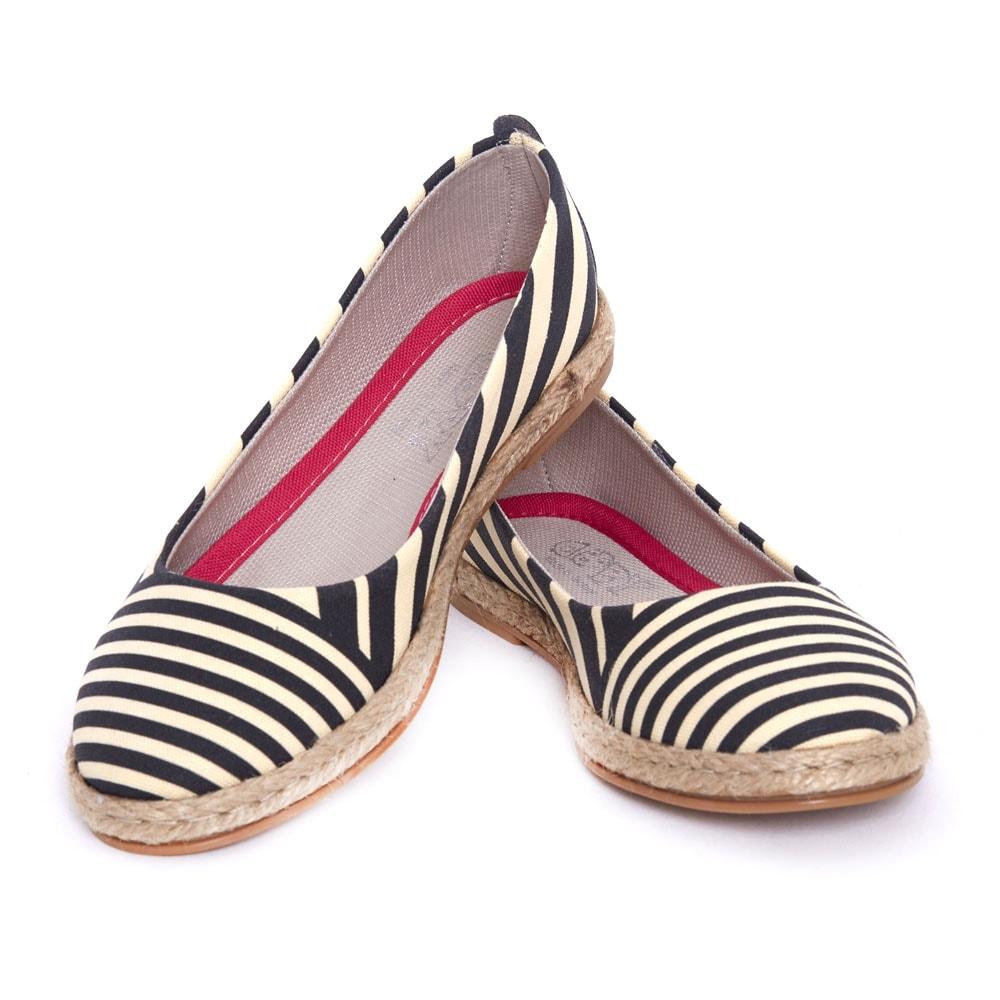 Striped Ballerinas Shoes Fbr1199