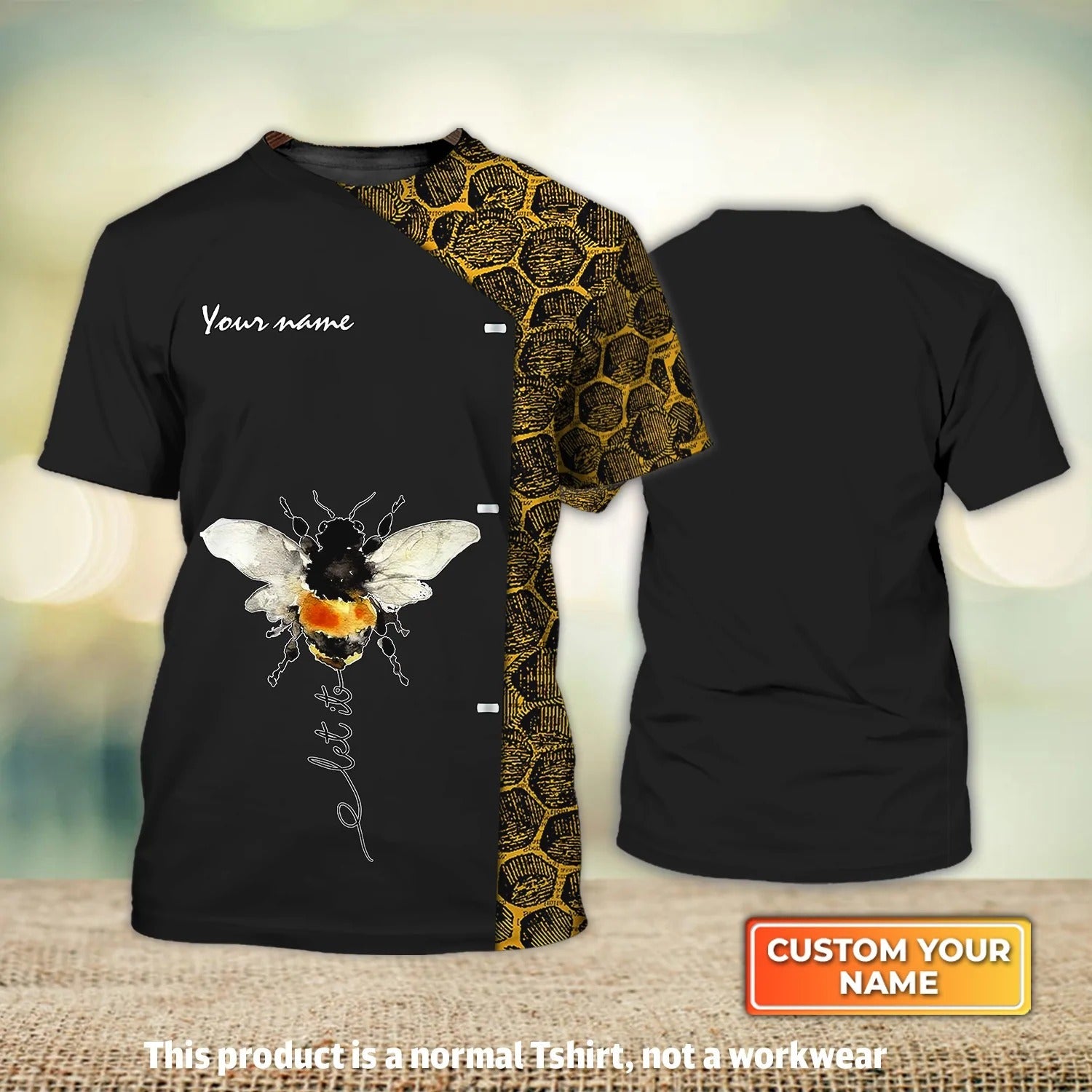 Custom 3D All Over Print Bee Shirt, Love Bee Tshirt Men Women, Bee Lover Gifts