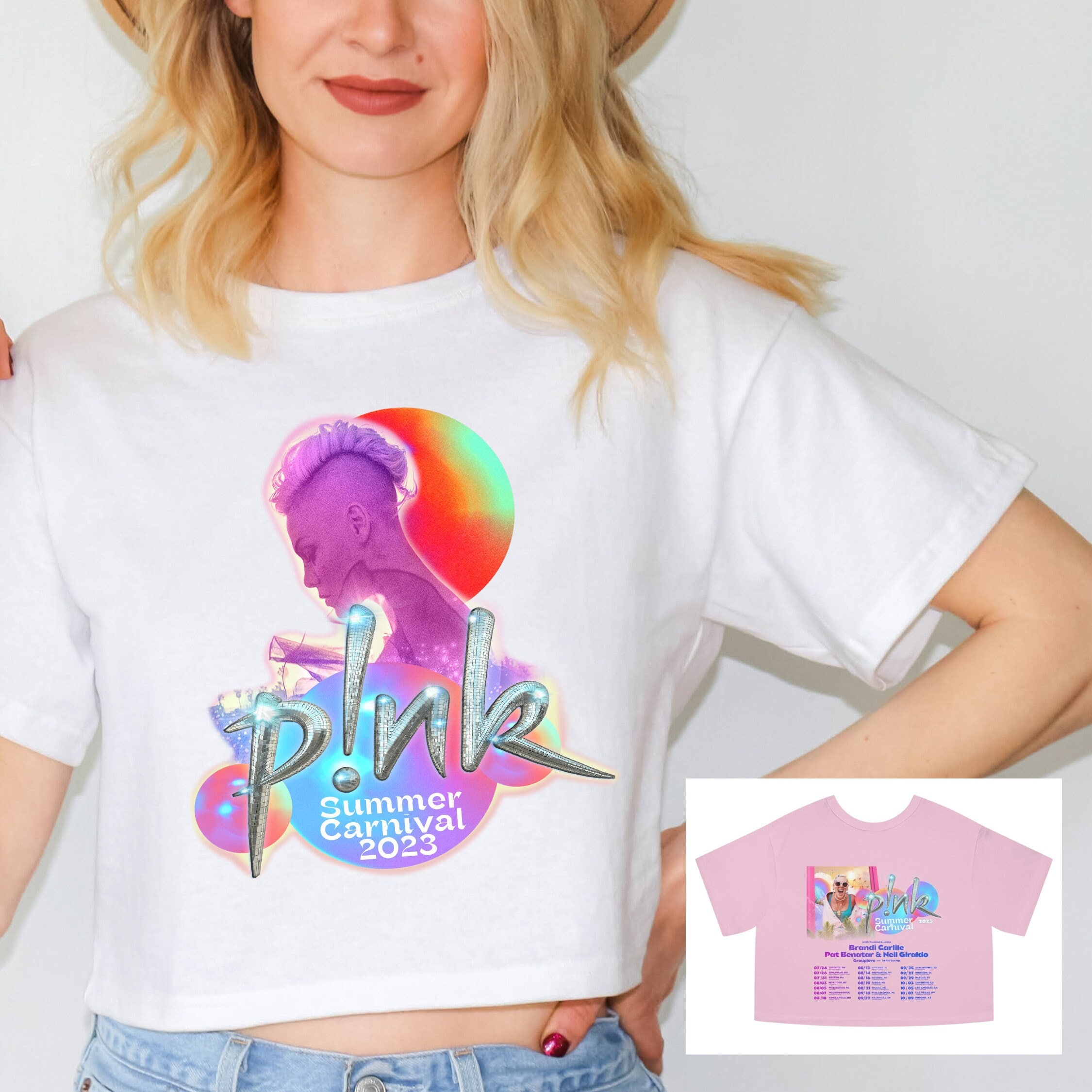 Pink Summer Carnival 2023 Crop Top, Summer Carnival, Pink, Summercarn, Pink Tour 2023, Pink Tour, Pink On Tour Shirt, 2023 Tour Shirt